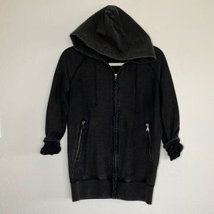 Gap Washed Black Zipper Hoodie